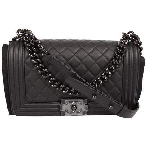 chanel boy bag black zig zag|chanel so black bag.